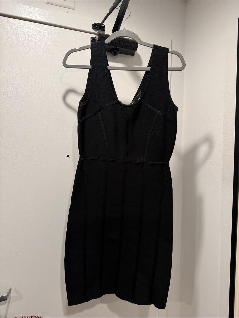 BCBGMaxAzria Black Bodycon Sleeveless Mini Dress